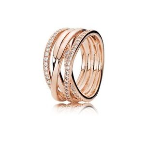 Sparkling & Polished Lines Ring